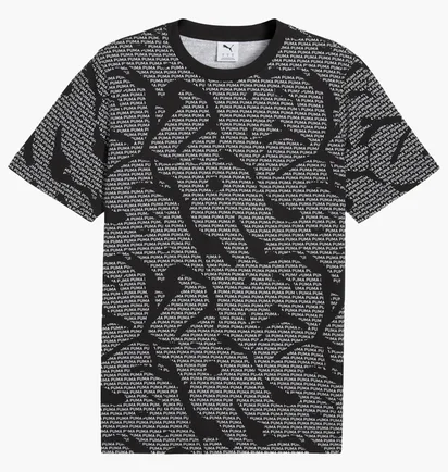 Футболка мужская Puma Ess Logo Lab Aop Black/Grey 684668-01