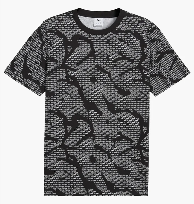 Футболка мужская Puma Ess Logo Lab Aop Black/Grey 684668-01