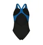 Купальник женский Arena Clear Lines Swimsuit V Back Lb Black 010255-580