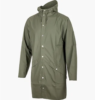 Пальто унисекс Rains Long Jacket Green 1202-OLIVE