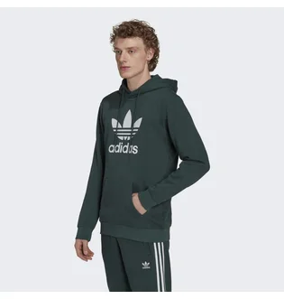 Худи мужское Adidas Adicolor Classics Trefoil Hoodie Green Hk7270