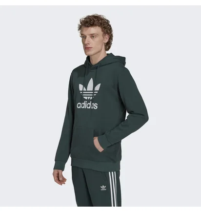 Худи мужское Adidas Adicolor Classics Trefoil Hoodie Green Hk7270