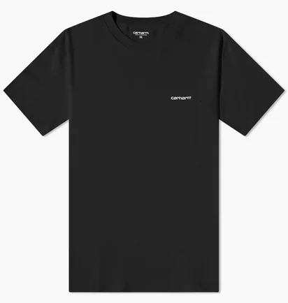 Футболка чоловіча Carhartt Script Embroidery Tee Black I030435-0D2XX