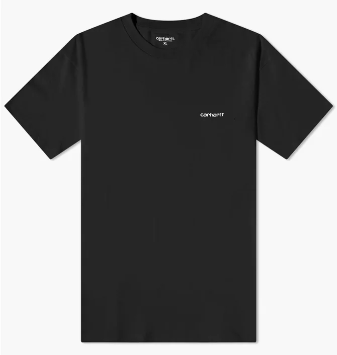 Футболка чоловіча Carhartt Script Embroidery Tee Black I030435-0D2XX