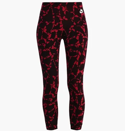 Леггинсы женские Nike Nsw Lggng Crop Iceburg Black/Red 803987-620