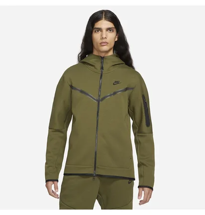 Толстовка чоловіча Nike Sportswear Tech Fleece Olive CU4489-326