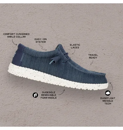 Кросівки чоловічі Hey Dude Wally Stretch Sox Blue HD41898-410-40