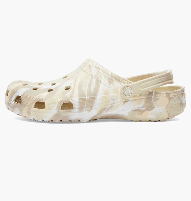 Тапочки мужские Crocs Classic Marbled Clog Beige 206867-2Y3