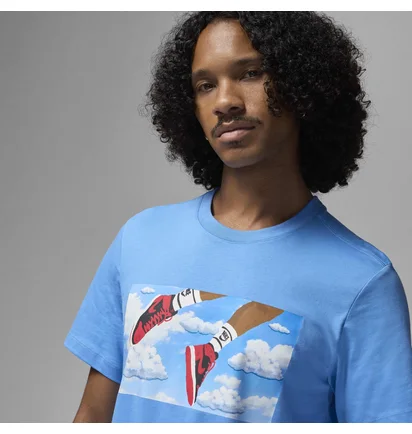 Футболка мужская Air Jordan Flt Essential Ess Ss Crew Light Blue FZ1967-469