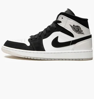 Кроссовки мужские Air Jordan 1 Mid Se White/Black DH6933-100