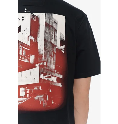 Футболка мужская C.P. Company Metropolis Series Vertical Logo Black 19CLTS057A-006370W-999