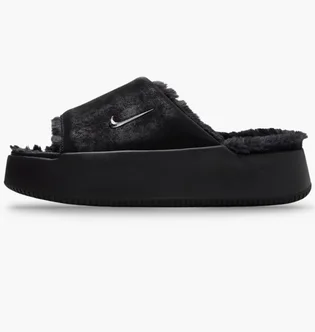 Тапочки женские Nike Calm Elevation Fur Black HV8560-001