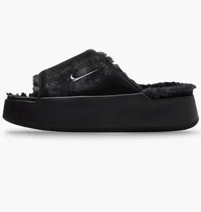 Тапочки жіночі Nike Calm Elevation Fur Black HV8560-001