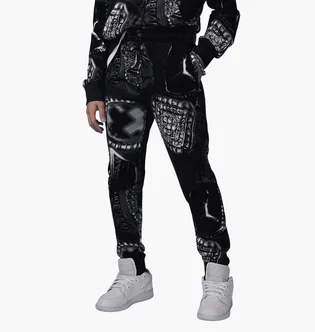 Штаны детские Air Jordan Mvp French Terry Printed Black 95D748-G0T