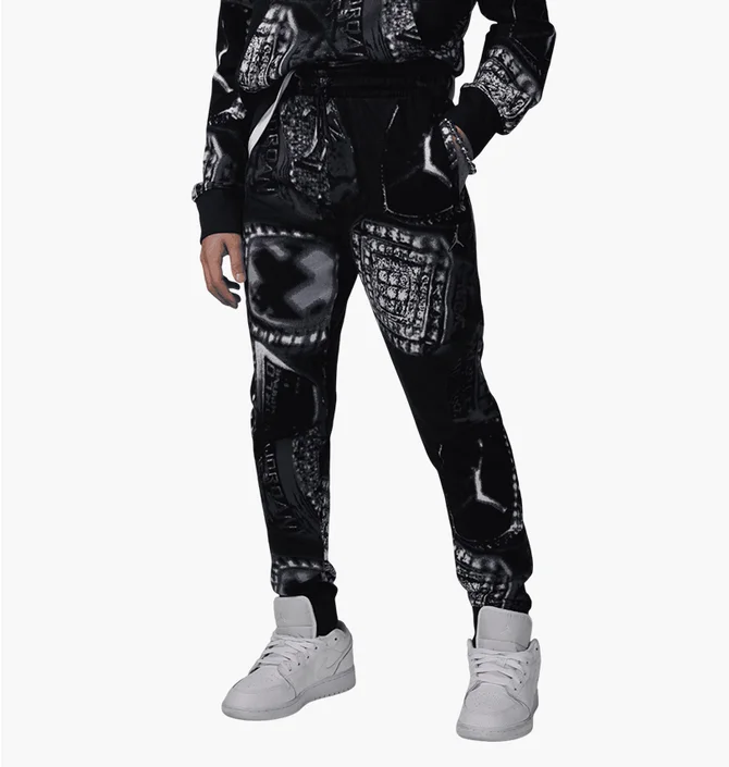 Штаны детские Air Jordan Mvp French Terry Printed Black 95D748-G0T