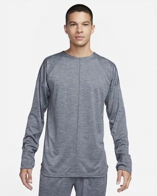 Лонгслив мужской Nike Yoga MenS Dri-Fit Crew Top Grey FB7775-065