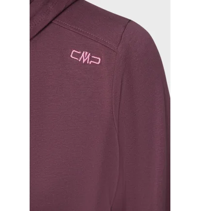 Толстовка женская CMP Jacket Fix Hood Bordo 32D8016-C904