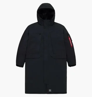 Пуховик мужской Alpha Industries Seal Long Puffer Parka Black MJS55502C1-001
