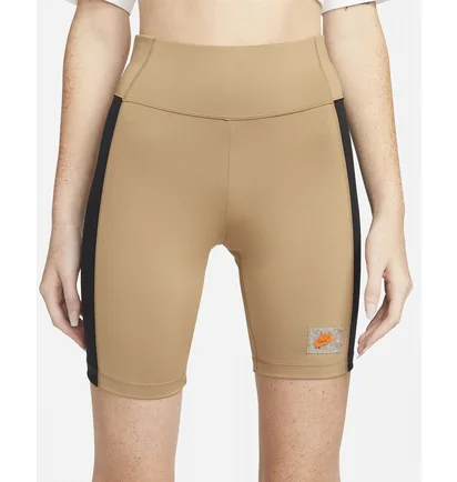 Шорты женские Nike Sportswear Swoosh Logo High-Waisted Bike Shorts Brown Dx2325-258