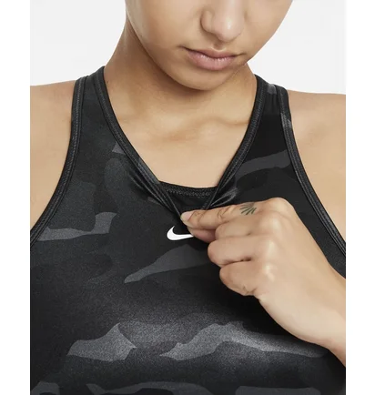 Топ жіночий Nike Womens Medium-Support 1-Piece Pad High-Neck Sports Bra Black/Camo Dd1199-068