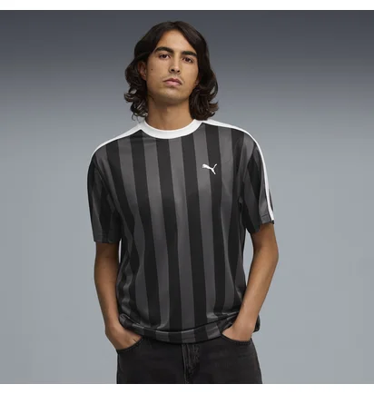 Футболка чоловіча Puma Ess T7 Striped Jersey Black/Grey 692195-01