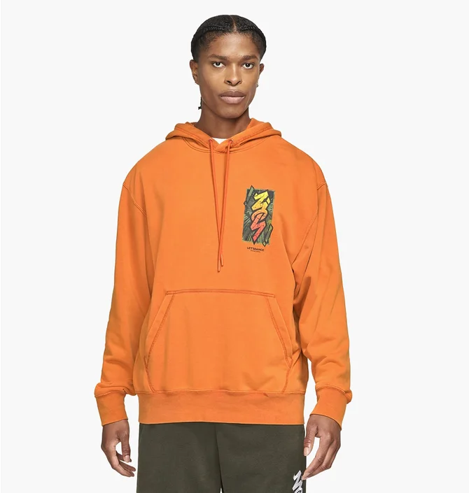 Худи мужское Air Jordan Mens Performance Hoodie Orange DH0598-893