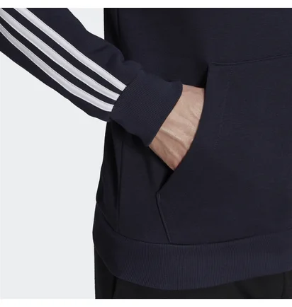 Худи мужское Adidas Essentials Fleece 3-Stripes Hoodie Blue GK9073