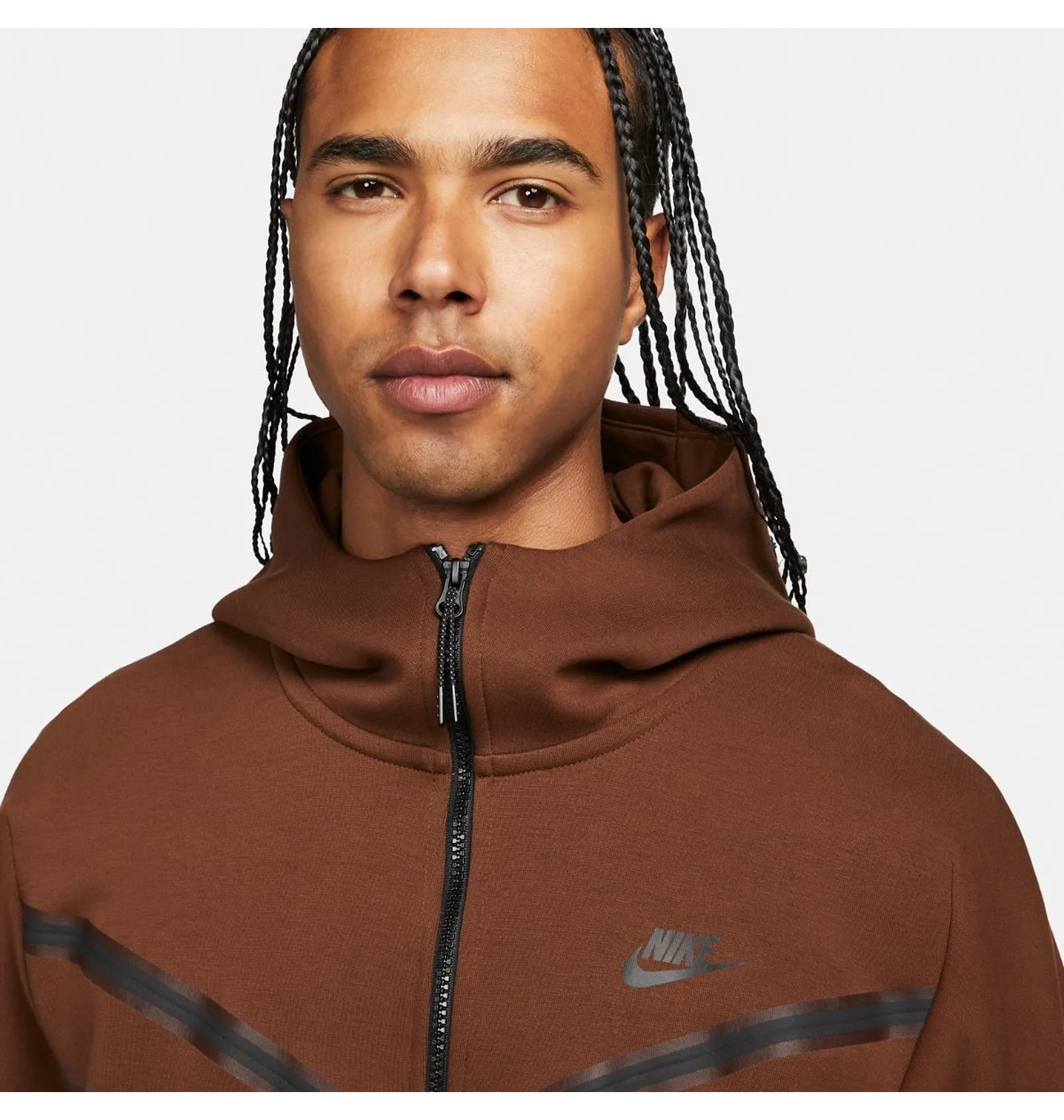 ᐉ Толстовка мужская Nike M Nsw Tch Flc Hoodie Fz Wr Brown Cu4489