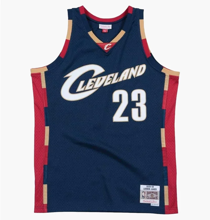 Майка мужская Mitchell & Ness Cleveland Cavaliers Nba Jersey Lebron James Blue SMJYGS18156-CCANAVY08LJAN