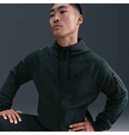Толстовка мужская Nike Tf Hd Fz Green DQ4830-390