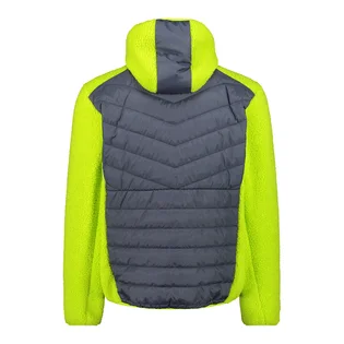 Куртка чоловіча CMP Jacket Hybrid Fix Hood Grid Po Blue/Green 34P1817-U911