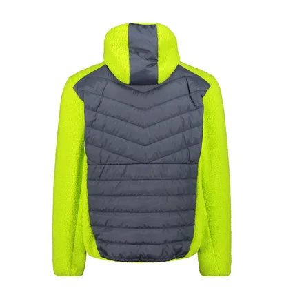 Куртка чоловіча CMP Jacket Hybrid Fix Hood Grid Po Blue/Green 34P1817-U911