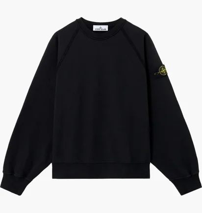 Свитшот мужской Stone Island Brushed Organic Cotton Fleece Black K2S156100022S0A20-V0029