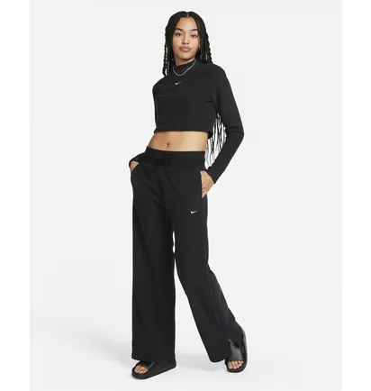 Топ жіночий Nike Sportswear Phoenix Plush Slim Mock-Neck Long-Sleeve Cropped Cozy Fleece Top Black FN3619-010