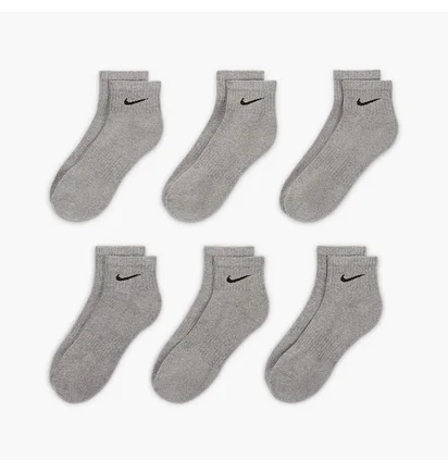 Носки унисекс Nike Everyday Csh Ankl Grey (6 пар) SX7669-064
