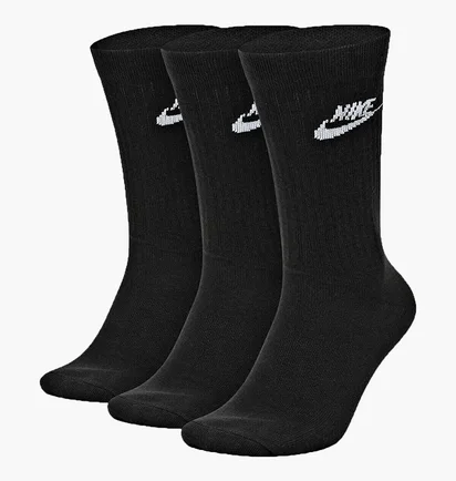 Шкарпетки унісекс Nike U Nsw Everyday Essential Crew (3 пари) Black SK0109-010