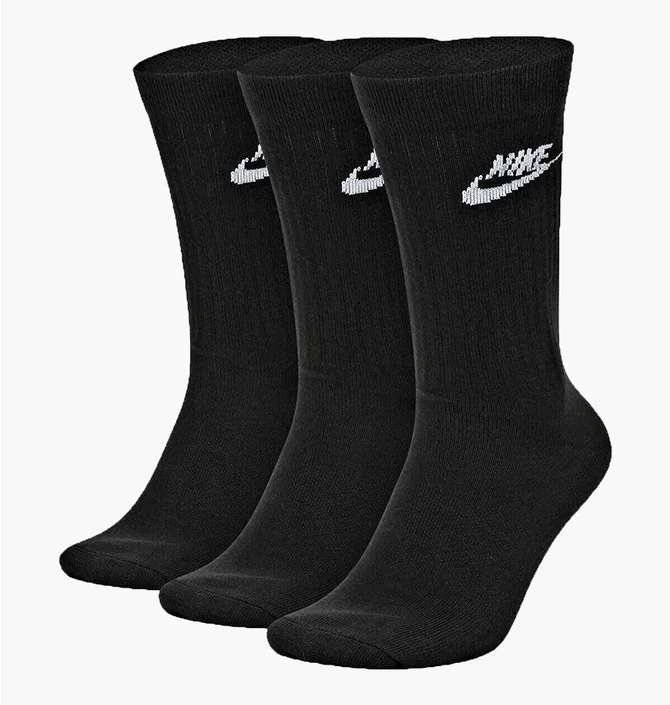 Шкарпетки унісекс Nike U Nsw Everyday Essential Crew (3 пари) Black SK0109-010