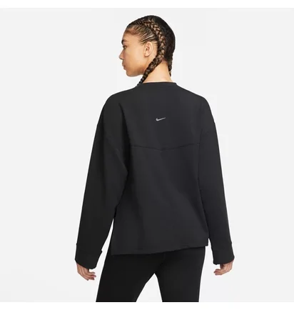 Лонгслив женский Nike Df Flc Crew Black Dm7030-010