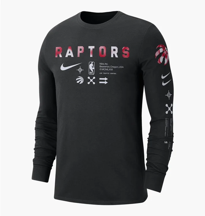Лонгслів чоловічий Nike Toronto Raptors MenS Nba Long-Sleeve T-Shirt Black DZ0368-010