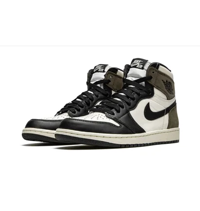 Кроссовки мужские Air Jordan 1 Retro High Og Black/White 555088-105