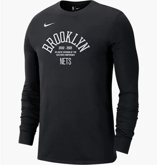 Лонгслів чоловічий Nike Nba Brooklyn Nets Courtside Black DA5887-010