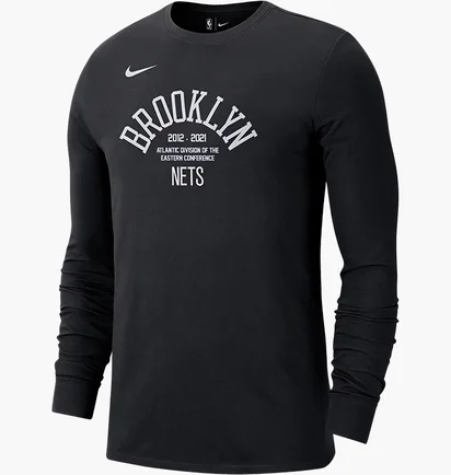 Лонгслів чоловічий Nike Nba Brooklyn Nets Courtside Black DA5887-010