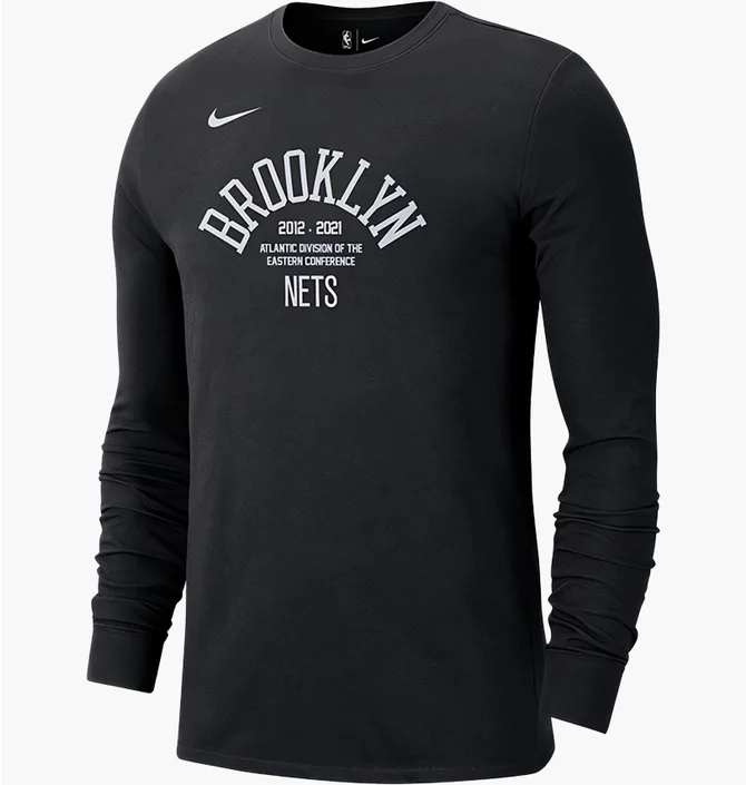 Лонгслів чоловічий Nike Nba Brooklyn Nets Courtside Black DA5887-010