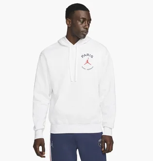 Худі чоловіче Air Jordan Paris Saint-Germain Fleece Pullover Hoodie White Dj0395-051