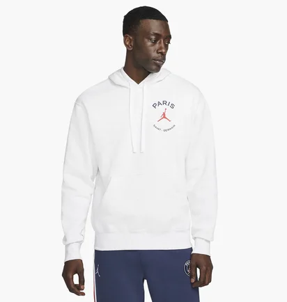 Худи мужское Air Jordan Paris Saint-Germain Fleece Pullover Hoodie White Dj0395-051