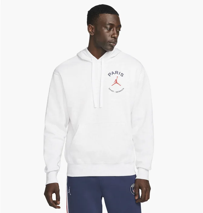 Худи мужское Air Jordan Paris Saint-Germain Fleece Pullover Hoodie White Dj0395-051