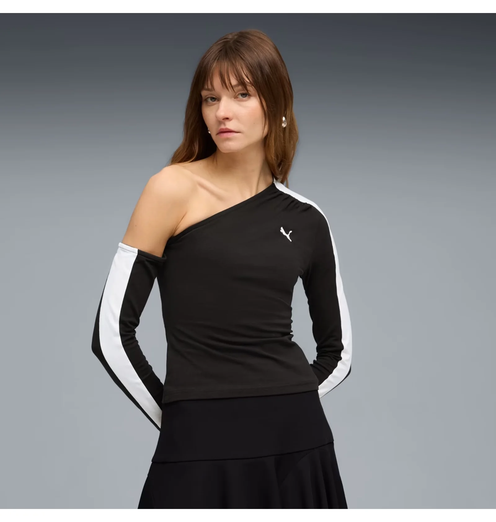 ᐉ Лонгслив женский Puma T7 Asymmetric Black 634623-01 - купить в