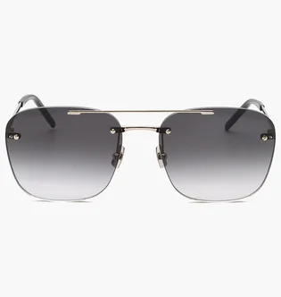 Солнцезащитные очки SAINT LAURENT Grey/Metallic SL-309-RIMLESS-002-58