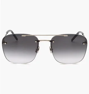 Солнцезащитные очки SAINT LAURENT Grey/Metallic SL-309-RIMLESS-002-58