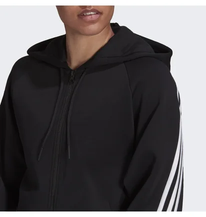 Худи женское Adidas Sportswear Future Icons 3-Stripes Hooded Track Top Black H57287